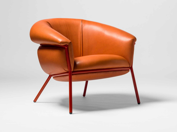GRASSO - Upholstered armchair with footstool by BD Barcelona Design - view 3